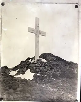 Antarctica Prints: Cross Erected in Memory of Explorers
