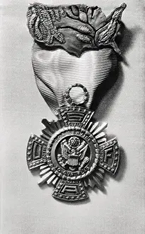 Prints of (Original Caption). In recognition of her trans-Atlantic flight, Mrs The Sky's Trailblazer: Cross of Honor Medal
