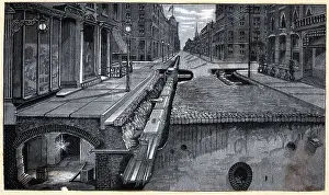 Wire Prints: Cross Section Of City Street Electrical