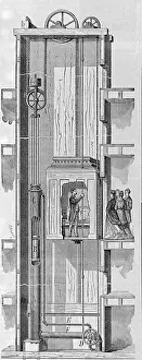Cross Section of Hales Duplex Water Elevator