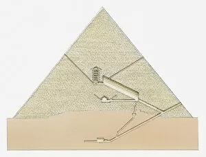 Images Dated 22nd March 2011: Cross section illustration of pyramid