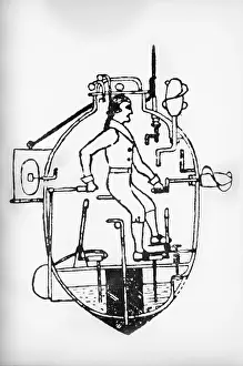 Cross Section of Turtle Submarine