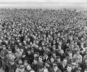 Receiving Prints: Crowd of Aircraft Workers at Awards Ceremony