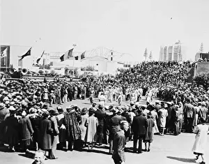Fairground Prints: Crowd Attending Golden Gate International Exposition