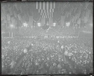 Crowd Awaiting Democratic Campaign Speech