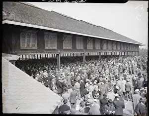 Gambling Prints: A Crowd Of Betters At Betting Shed
