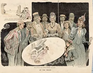 Espionage Prints: Crowd In Camera Obscura Spying On Couple