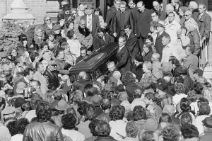 Pallbearer Prints: Crowd Carrying Coffin Mafia Crime Boss Carlo Gamdino