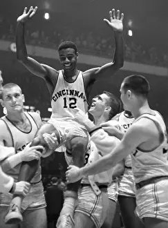 Carrying Prints: Crowd Carrying Oscar Robertson on Shoulders