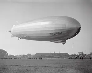 Crowd Cheering for the Graf Zeppelin Return
