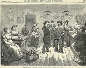 Crowd Enjoying Food & Drink In Saloon