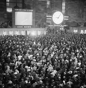 Launching Prints: Crowd Fills Station Watches Launch