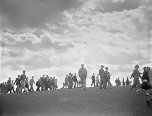 Oakmont Prints: Crowd Following Golf Finalist on Fairway