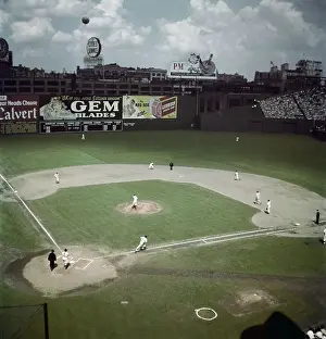 Crowd and Game Action at Fenway Park