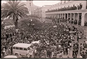 Quito Prints: Crowd Gathered at Presidential Palace