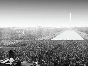 Segregation Prints: Crowd Gathered Around Reflecting Pool