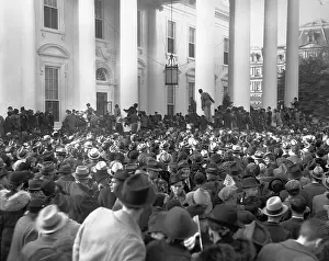 A Crowd Gathered Around the White House