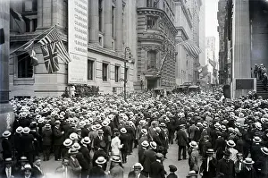 Fund Prints: Crowd Gathering on Wall Street