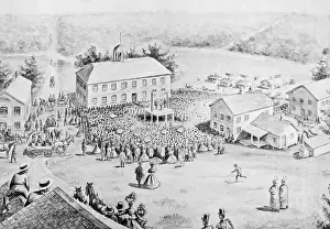 Crowd Gathering to Watch Public Hanging