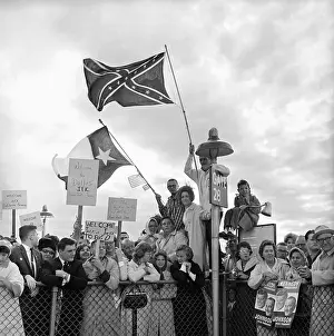 Crowd Greeting President Kennedy
