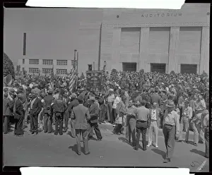 Los Angeles County Prints: Crowd at Harry Bridges Speech