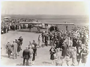 Admiration Prints: Crowd Around Lindbergh's Plane