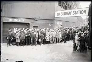Crowd On Line Outside Of Yankee Stadium