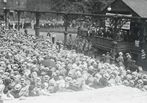 Rally Prints: Crowd Listening to Protest Speakers