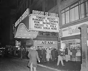 Marquee Prints: Crowd Under Madison Square Garden's Marquee