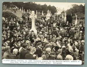 Grief Prints: Crowd Mourning Sinn Fein Deaths in Cemetery