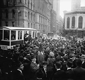 Organization Prints: Crowd Near Wagon