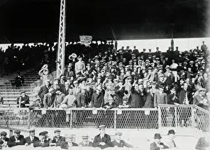 Prints of (Original Caption). London England: Spectators at the Olympic Games of 1908 Capturing Glory: A Journey Through Olympic History: Crowd at Olympic Games