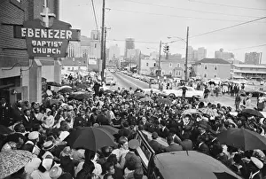 Mourning Prints: Crowd Outside Ebenezer Baptist Church