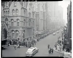 Crowd Outside St. Patrick's Cathedral