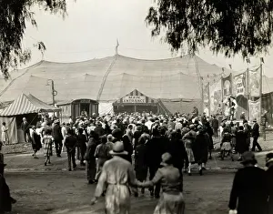 Crowd of People at Entrance to Circus