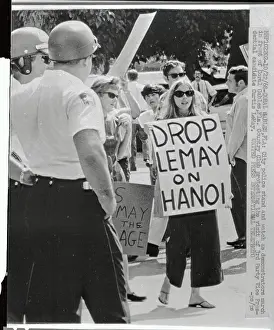 Crowd of Protesters Against Curtis E. LeMay