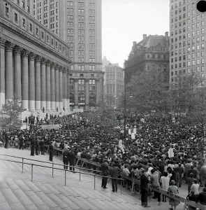 Discrimination Prints: Crowd At Rally To Protest Murder Of Blac