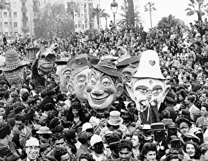 Carnival Prints: Crowd Scene at Carnival of Nice