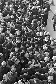 Tokyo Prints: Crowd of Students Being Controlled by Police