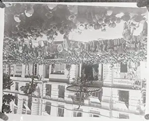Crowd Surrounding Arrival Vehicle of Charles Lindbergh