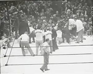 Crowd Surrounding Fighters After Match