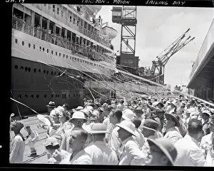 Departure Prints: Crowd Throws Confetti At Departing Ship