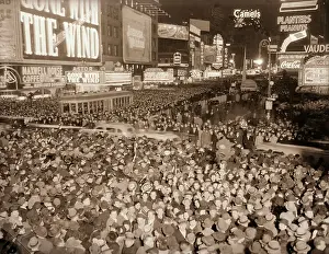 Crowd in Times Square for New Year