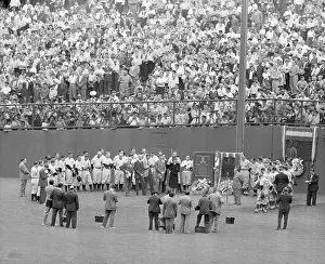 Joseph V Prints: Crowd @ Unveiling Of Lou Gehrig Memorial