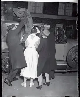 Crowd Ushering Irving Berlin from Hospital
