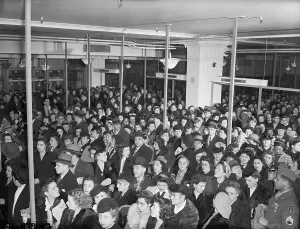 Macy And Company Prints: Crowd Waiting To Buy Nylons (Stockings)