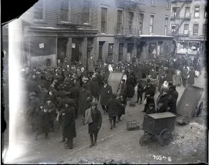 Heating Prints: Crowd Waiting To Get Coal For Heat