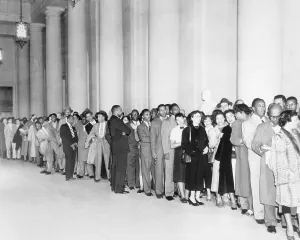 Equality Prints: Crowd Waiting To Enter Supreme Court