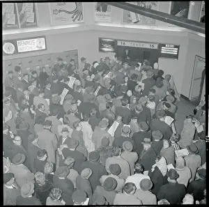 Hurry Prints: Crowd Waiting in a Railway Station