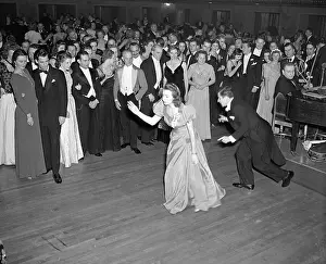 Ballroom Prints: Crowd Watches Couple Dance at Waldorf-Astoria
